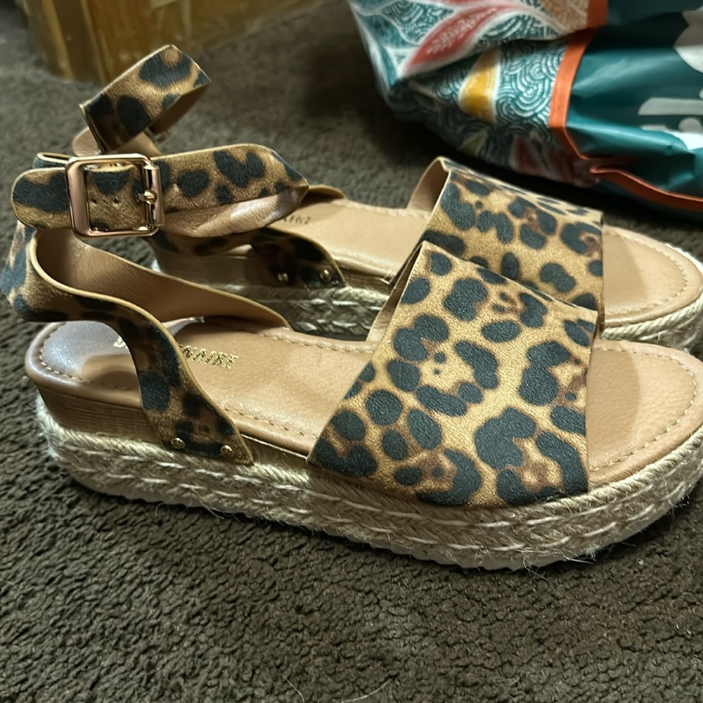Cheetah Platform Sandals